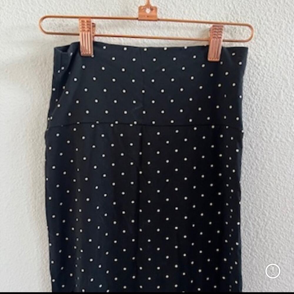 Fighting Eel Black Bodycon Skirt with Polka Dots XS - Picture 2 of 5